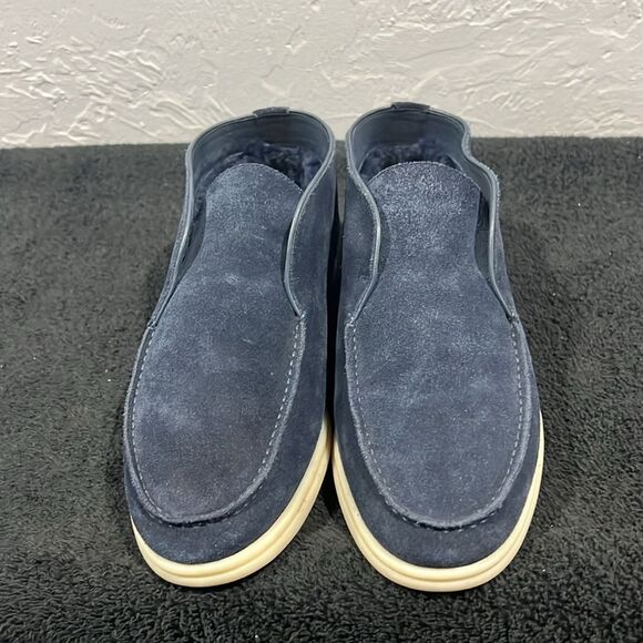 🔥 LORO PIANA Open Walk Ankle Chukka Boot Navy Suede Leather Sz 10 (EU 43) - EUC - Picture 3 of 13